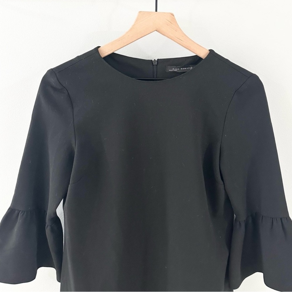 Zara Basic Collection Bell Sleeve Shift Mini Dres… - image 6